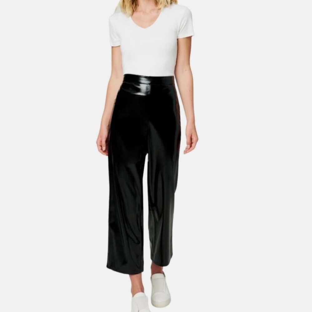 NWT Blank NYC The Baxter Pants Right On Time Black Vegan Leather size 26